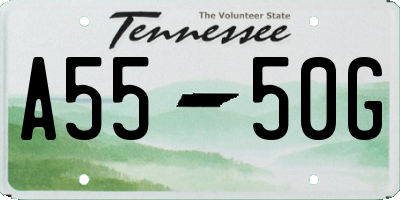 TN license plate A5550G