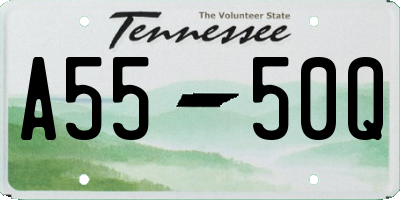 TN license plate A5550Q