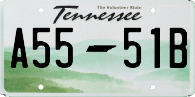 TN license plate A5551B