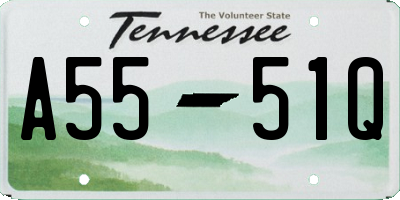 TN license plate A5551Q