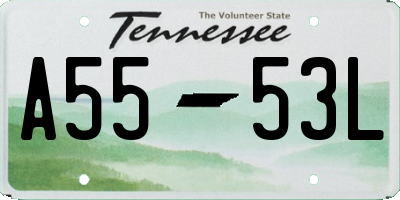 TN license plate A5553L