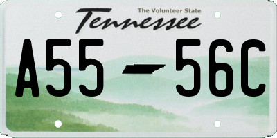 TN license plate A5556C