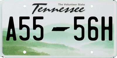 TN license plate A5556H