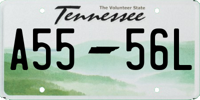 TN license plate A5556L