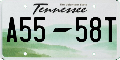 TN license plate A5558T