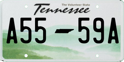 TN license plate A5559A