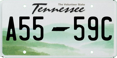 TN license plate A5559C
