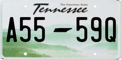 TN license plate A5559Q