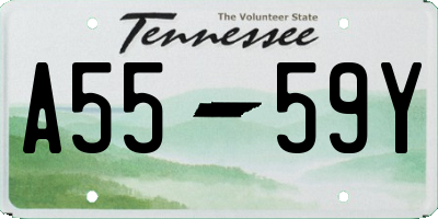 TN license plate A5559Y
