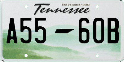 TN license plate A5560B