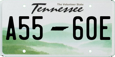 TN license plate A5560E