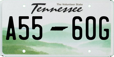 TN license plate A5560G