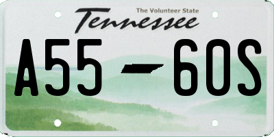TN license plate A5560S
