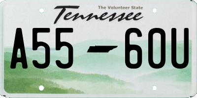 TN license plate A5560U