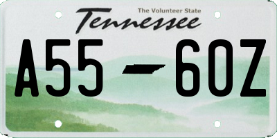 TN license plate A5560Z