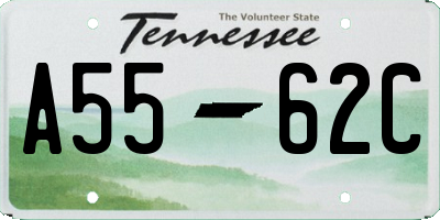 TN license plate A5562C