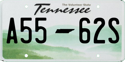 TN license plate A5562S