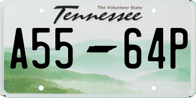 TN license plate A5564P