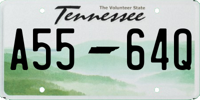 TN license plate A5564Q