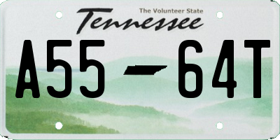 TN license plate A5564T