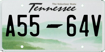 TN license plate A5564V