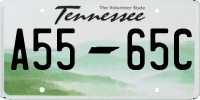 TN license plate A5565C