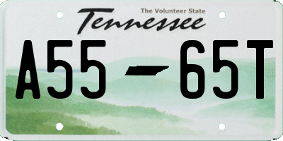 TN license plate A5565T