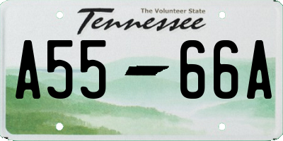 TN license plate A5566A