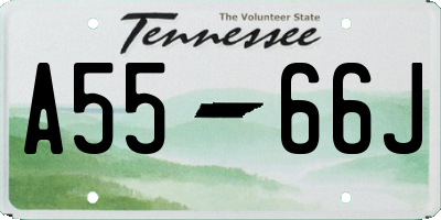 TN license plate A5566J