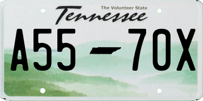 TN license plate A5570X