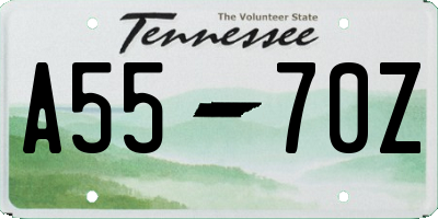 TN license plate A5570Z