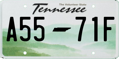 TN license plate A5571F