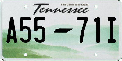 TN license plate A5571I