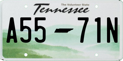 TN license plate A5571N