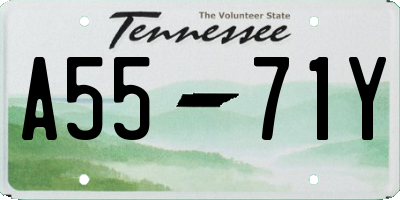 TN license plate A5571Y