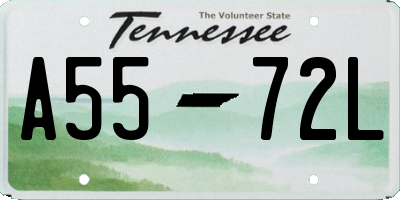 TN license plate A5572L