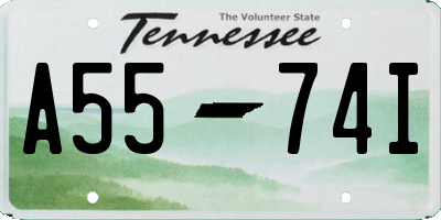 TN license plate A5574I