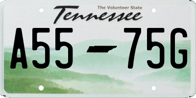 TN license plate A5575G