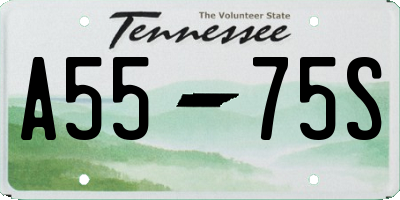 TN license plate A5575S