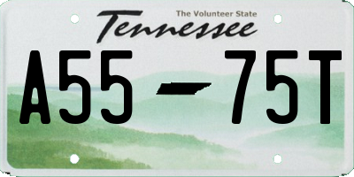 TN license plate A5575T