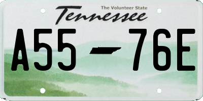TN license plate A5576E