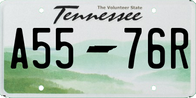 TN license plate A5576R