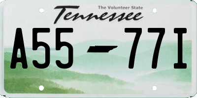 TN license plate A5577I