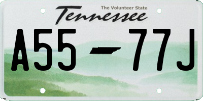 TN license plate A5577J