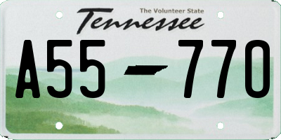 TN license plate A5577O