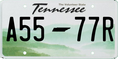 TN license plate A5577R