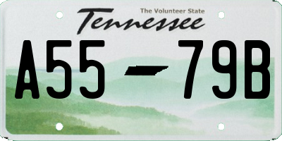 TN license plate A5579B