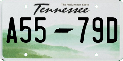 TN license plate A5579D