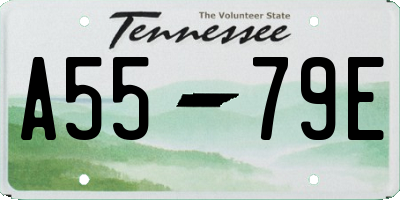 TN license plate A5579E