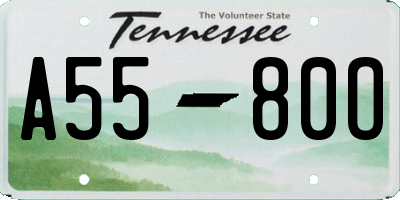 TN license plate A5580O